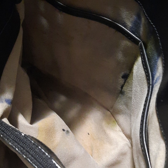 Brahmin Black and Brown Croc-Embossed Satchel - Picture 8 of 9